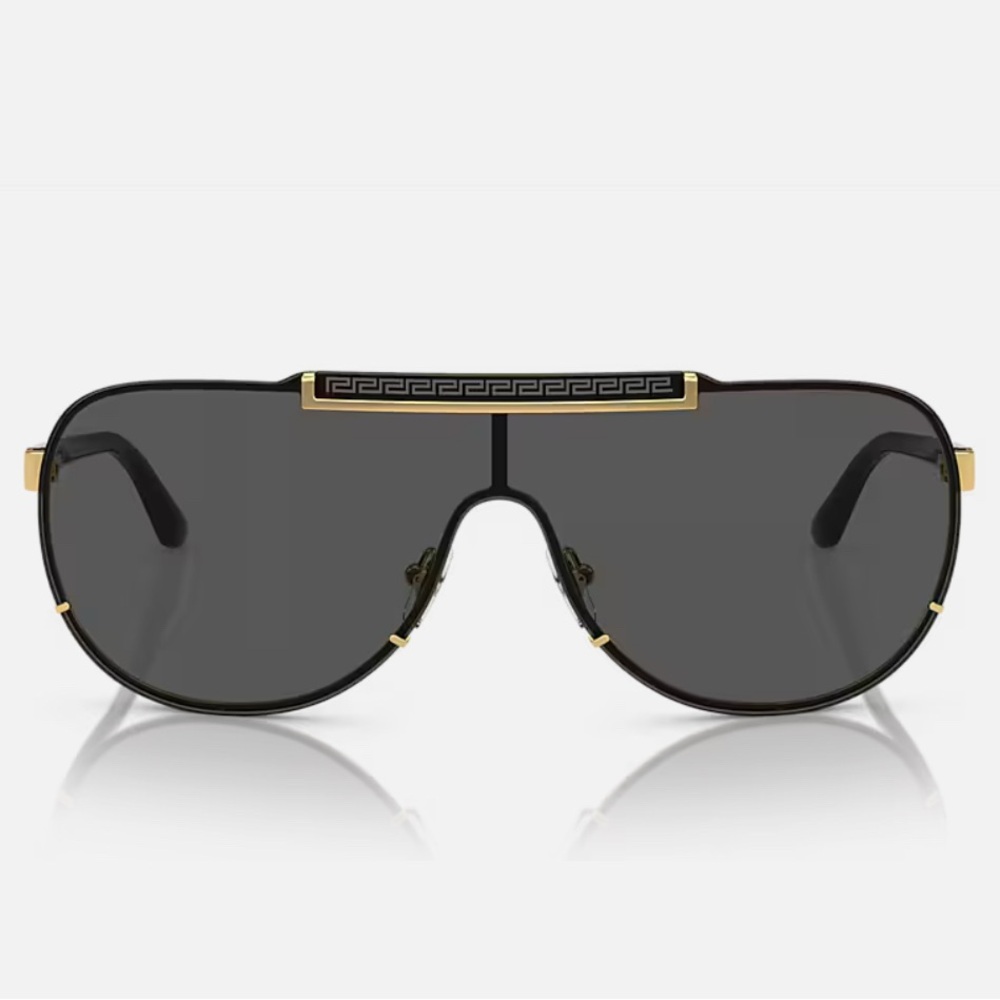 Versace Black and Gold Sunglasses - VE2140 - Aviator Style - Picture 2 of 8